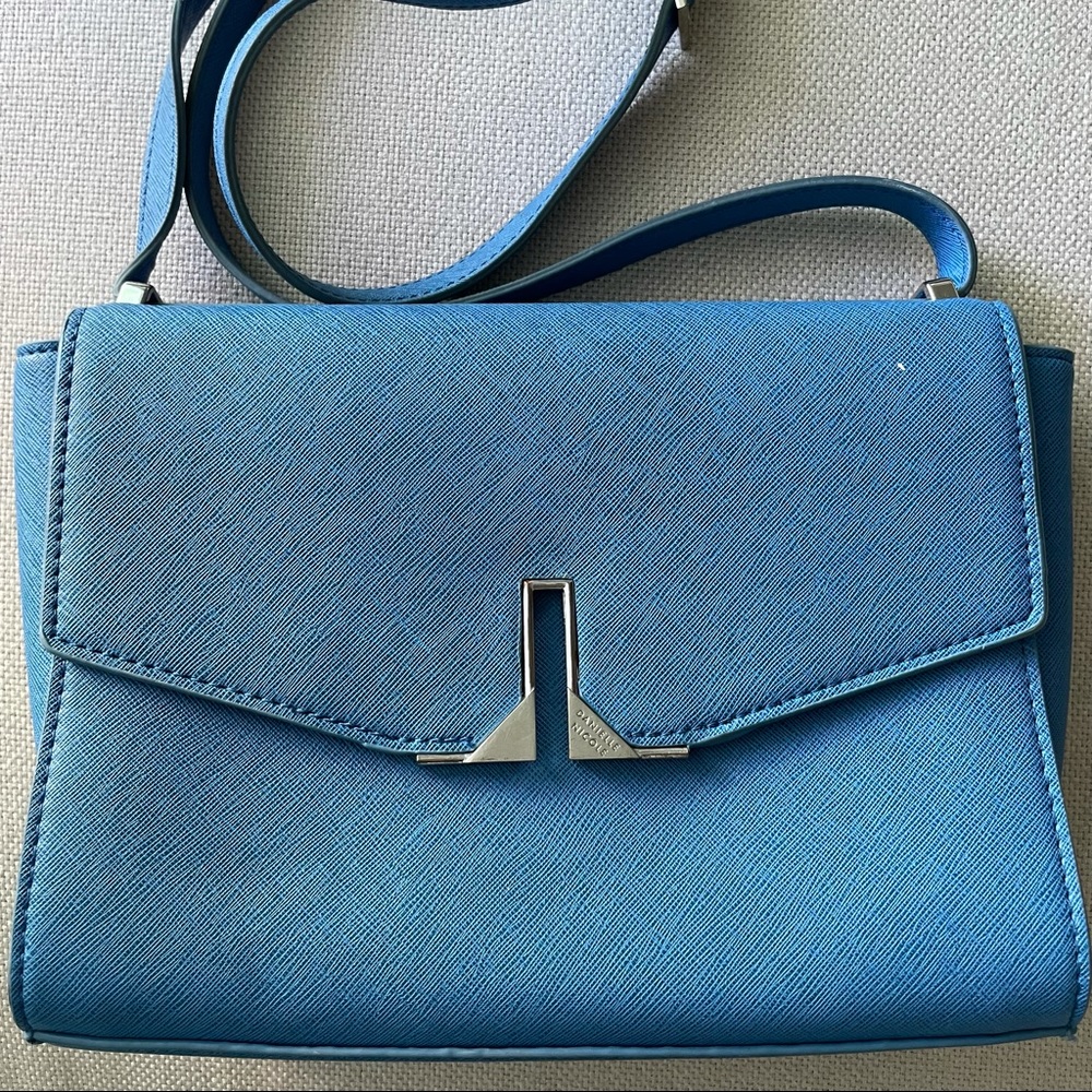 Danielle Nicole Saffiano Blue Leather Bag